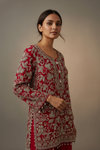 Rani Chinon Readymade Sharara Set With Chinon Dupatta