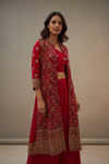 Rani Georgette Readymade Sharara Set With Shrug Dupatta
