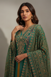 Rama Crepe Readymade Sharara Set With Crepe Dupatta