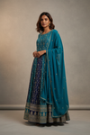Rama Georgette Floor Length Readymade Suit With Georgette Dupatta