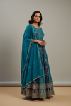 Rama Georgette Floor Length Readymade Suit With Georgette Dupatta