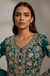Rama Chinon Readymade Sharara Set With Chinon Dupatta
