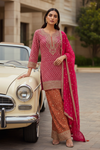 Rani Georgette Readymade Suit & Palazzo Pants With Georgette Dupatta