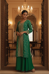 Rama Shimmer Readymade Sharara Set With Chinon Dupatta
