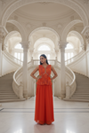 Orange Georgette Readymade Sharara Set With Georgette Dupatta