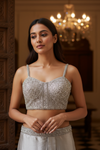 Chikoo Net Readymade Sharara Set With Net Dupatta
