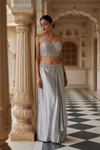 Chikoo Net Readymade Sharara Set With Net Dupatta