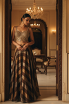 Mehndi Organza Readymade Sharara Set With Shrug