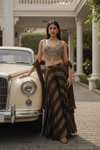 Mehndi Organza Readymade Sharara Set With Shrug