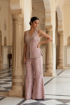Gajari Tissue Readymade Sharara Set With Georgette Dupatta