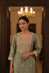 Pista Shimmer Readymade Suit & Palazzo Pant With Organza Dupatta