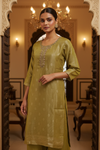 Pista Organza Tissue Readymade Suit & Palazzo Pant With Organza Dupatta