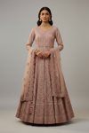 Gajari Net Lehenga Set And Net Dupatta With Readymade Blouse