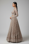 Tussar Net Lehenga Set And Net Dupatta With Readymade Blouse