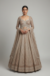 Tussar Net Lehenga Set And Net Dupatta With Readymade Blouse