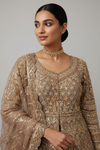 Tussar Net Lehenga Set And Net Dupatta With Readymade Blouse