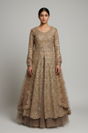 Tussar Net Lehenga Set And Net Dupatta With Readymade Blouse