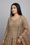 Tussar Net Lehenga Set And Net Dupatta With Readymade Blouse