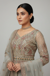 Sea Green Net Lehenga Set And Net Dupatta With Readymade Blouse