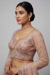 Gajari Net Lehenga Set And Net Dupatta With Readymade Blouse