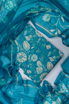 Rama Cotton Unstitched Salwar Suit With Cotton Dupatta