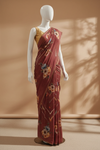 Gajari Georgette Saree With Unstitched Blouse