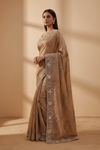 Tissue Tussar Saree With Unstitched Blouse