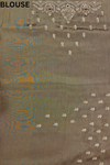 Brown Banarasi Silk Saree With Unstitched Blouse