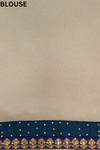 White Chiffon Embroidered Saree With Unstitched Blouse
