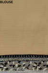 Grey Tussar Lace Georgette Embroidered Saree With Unstitched Blouse