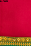 Magenta Georgette Embroidered Saree With Unstitched Blouse