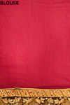 Magenta Chiffon Embroidered Saree With Unstitched Blouse