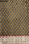 Black Lace Jacquard Crepe Embroidered Saree With Unstitched Blouse