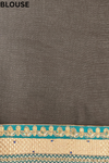 Black Chiffon Embroidered Saree With Unstitched Blouse