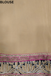 Tussar Chiffon Embroidered Saree With Unstitched Blouse
