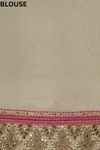 Tussar Net Georgette Embroidered Saree With Unstitched Blouse