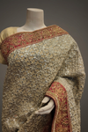 Tussar Georgette Embroidered Saree With Unstitched Blouse