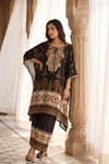 Black Crepe Readymade Plazzo Set