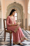 Gajari Shimmer Readymade Sharara Set with Shimmer Dupatta