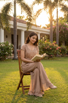 Peach Georgette Readymade Sharara Set