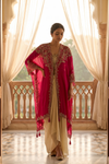 Tussar Rani Chinon Readymade Sharara Set With Shrug