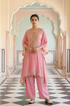 Gajari Georgette Readymade Suit Set With Plazzo