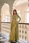 Pista Georgette Readymade Sharara Set With Shrug