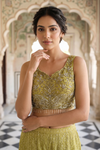 Pista Georgette Readymade Sharara Set With Shrug