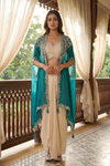 Rama Tussar Rani Chinon Readymade Dhoti Skirt Set With Shrug