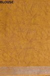 Mango Gold Soft Twill Saree With Unstitched Blouse