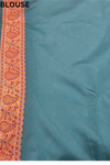 Purple Rama Banarasi Silk Saree With Unstitched Blouse