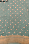 Mint Green Soft Twill Saree With Unstitched Blouse