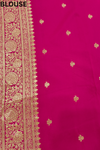 Rani Banarasi Silk Saree With Unstitched Blouse
