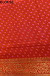 Coral Soft Twill Saree With Unstitched Blouse
